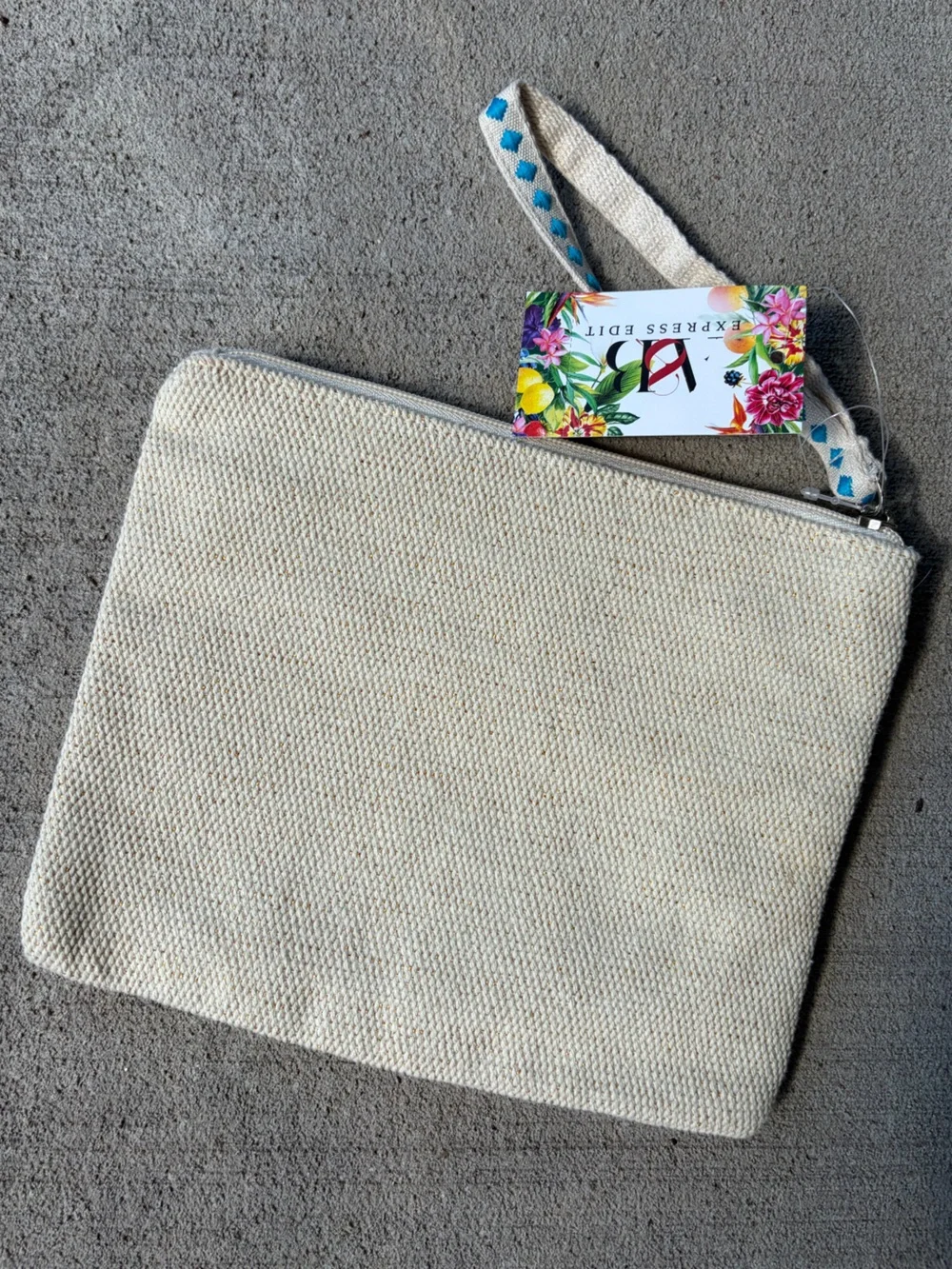 America and Beyond beaded sea life ocean beach bling pouch zippered bag wristlet - Picture 2 of 4